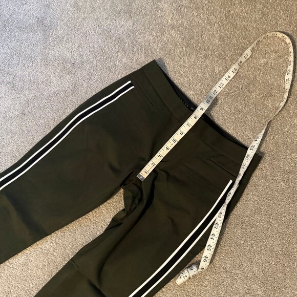 Banana Republic Sloan Olive Green Side Stripe Ankle Pants Size 2 (30x28) EUC - Picture 11 of 14
